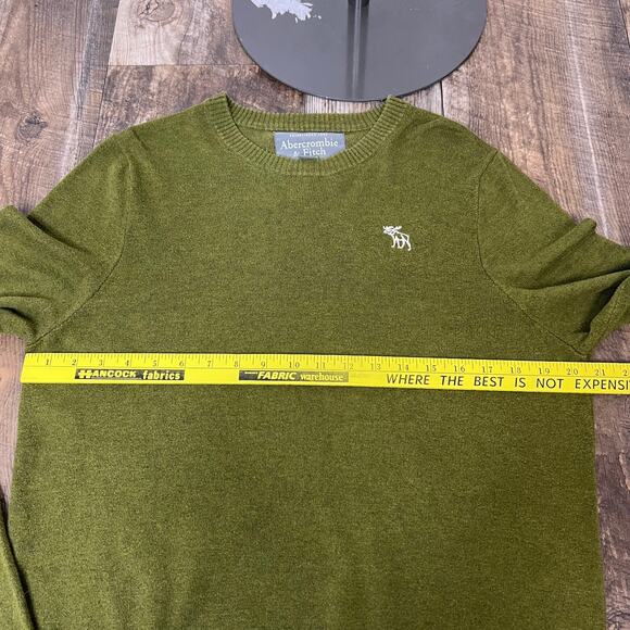 Abercrombie 00s Men’s Green Crew Neck Sweater Size Large - Picture 6 of 7